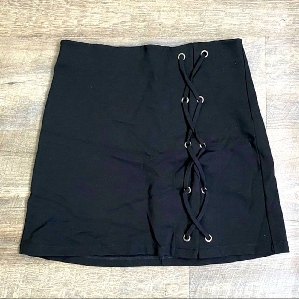 Lush Lace Up Mini Skirt